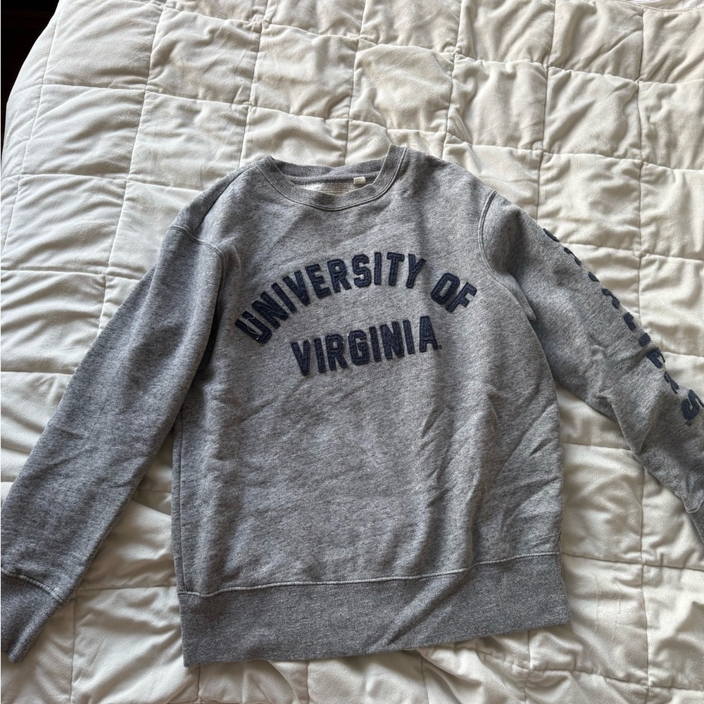 University of Virginia Gray Crew Neck Sweater